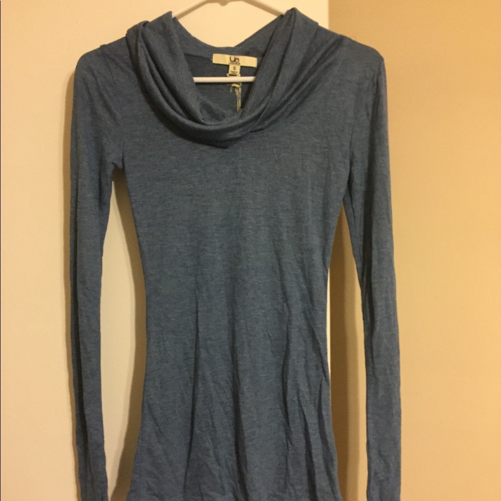 Blue women’s turtleneck, Ya Los Angeles brand